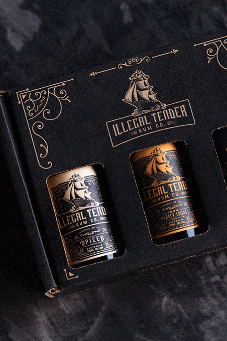 Illegal Tender Rum gift pack
