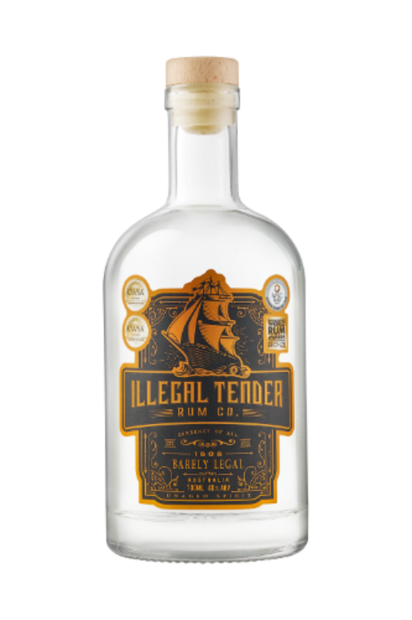 1808 Barely Legal White Rum Alcohol Delivery Illegal Tender Rum Co.