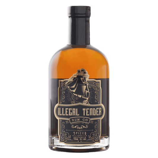 Illegal Tender Rum Co. Spiced Rum 700ml bottle. Fourth batch, bottles 11-10 of the collectors series.